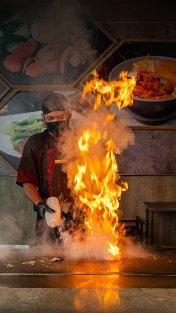 live cooking teppanyaki