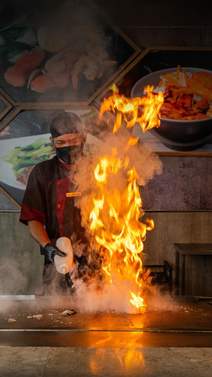 live cooking teppanyaki untuk corporate event